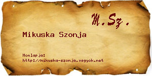 Mikuska Szonja névjegykártya
